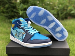 Authentic Air Jordan 1 A J 1 Mid Blue