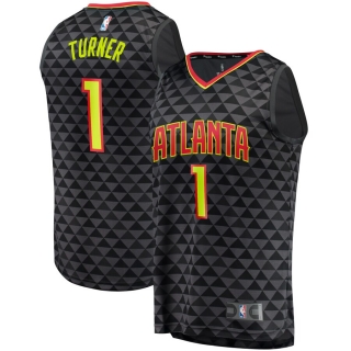 Men's Atlanta Hawks Evan Turner Fanatics Branded Black Fast Break Replica Jersey - Icon Edition