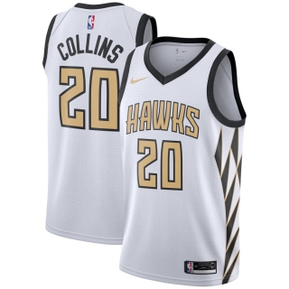 Men's Atlanta Hawks John Collins Nike White City Edition Swingman Jersey