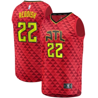 Men's Atlanta Hawks Cam Reddish Fanatics Branded Red Fast Break Replica Jersey - Statement Edition