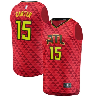 Men's Atlanta Hawks Vince Carter Fanatics Branded Red Fast Break Alternate Jersey