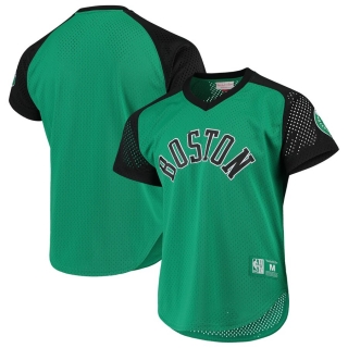 Boston Celtics Mitchell & Ness Kelly Hardwood Classics Final Seconds Mesh Raglan Sleeve