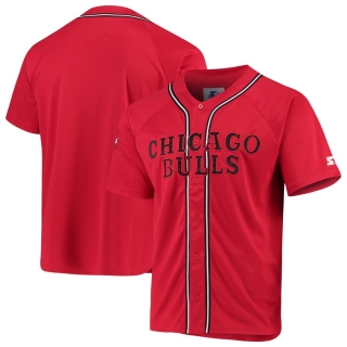 Men's Chicago Bulls Starter Red Legacy Baseball Jersey