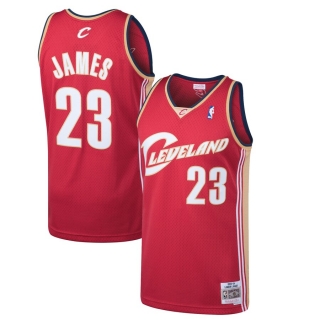 Men's Cleveland Cavaliers LeBron James Mitchell & Ness Wine 2003-04 Swingman Jersey