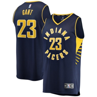 Men's Indiana Pacers JaKeenan Gant Navy Fast Break Replica Jersey - Icon Edition