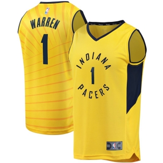 Men's Indiana Pacers TJ Warren Gold Fast Break Player Replica Jersey - Statement Edition