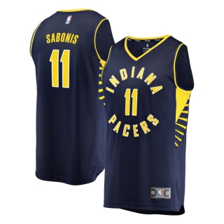 Men's Indiana Pacers Domantas Sabonis Navy Fast Break Replica Player Jersey - Icon Edition