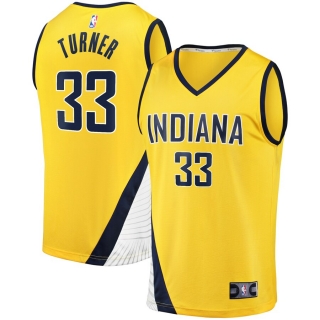 Men's Indiana Pacers Myles Turner Fast Break Replica Jersey – Statement Edition