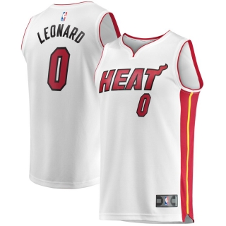 Men's Miami Heat Meyers Leonard White Fast Break Replica Jersey - Association Edition