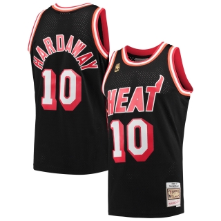 Men's Miami Heat Tim Hardaway Mitchell & Ness Black 1996-97 Swingman Jersey