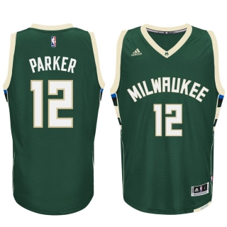 Men's Milwaukee Bucks Jabari Parker ad Hunter Green Swingman climacool Jersey