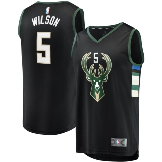 Men's Milwaukee Bucks DJ Wilson Fast Break Replica Player Jersey - Statement Edition