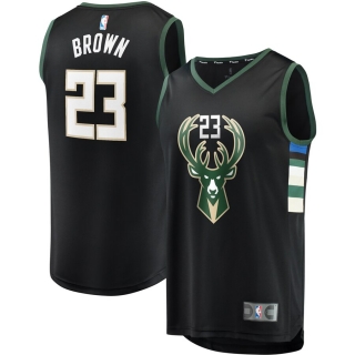 Men's Milwaukee Bucks Sterling Brown Fast Break Replica Player Jersey - Statement Edition