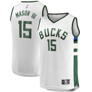 Men's Milwaukee Bucks Frank Mason III Fast Break Player Jersey - Association Edition