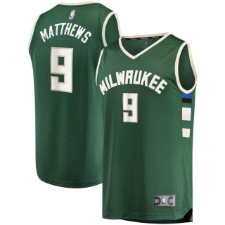 Men's Milwaukee Bucks Wesley Matthews Fast Break Replica Jersey - Icon Edition