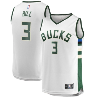 Men's Milwaukee Bucks George Hill Fast Break Replica Player Jersey - Association Edition