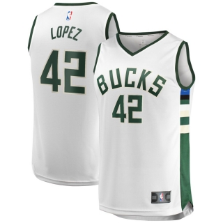 Men's Milwaukee Bucks Robin Lopez Fast Break Replica Player Jersey - Association Edition