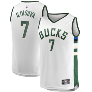 Men's Milwaukee Bucks Ersan Ilyasova Fast Break Replica Player Jersey - Association Edition