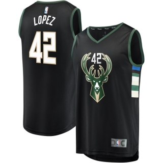 Men's Milwaukee Bucks Robin Lopez Fast Break Replica Player Jersey - Statement Edition
