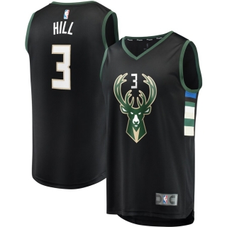 Men's Milwaukee Bucks George Hill Fast Break Replica Player Jersey - Statement Edition