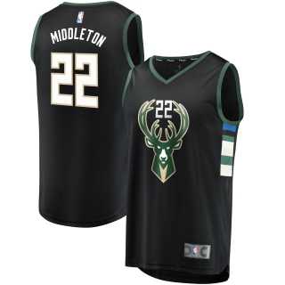 Men's Milwaukee Bucks Khris Middleton Fast Break Replica Player Jersey - Statement Edition