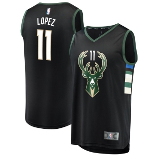 Men's Milwaukee Bucks Brook Lopez Fast Break Replica Jersey - Statement Edition