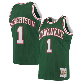 Milwaukee Bucks Oscar Robertson Mitchell & Ness Hardwood Classics 1971-72 Swingman Jersey