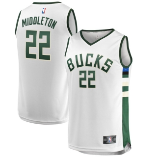 Men's Milwaukee Bucks Khris Middleton Fast Break Jersey - Association Edition