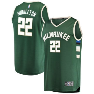 Men's Milwaukee Bucks Khris Middleton Fast Break Road Replica Player Jersey - Icon Edition