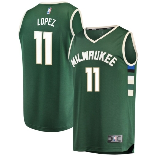 Men's Milwaukee Bucks Brook Lopez Fast Break Replica Player Jersey - Icon Edition
