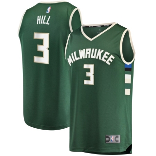 Men's Milwaukee Bucks George Hill Fast Break Replica Player Jersey - Icon Edition