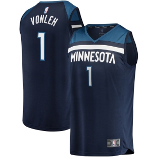 Men's Minnesota Timberwolves Noah Vonleh  Navy Fast Break Replica Player Jersey - Statement Edition