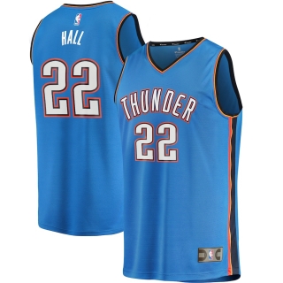 Men's Oklahoma City Thunder Devon Hall Fanatics Branded Blue Fast Break Player Jersey - Icon Edition