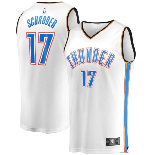 Men's Oklahoma City Thunder Dennis Schroder Fanatics Branded White Fast Break Player Jersey - Association Edition