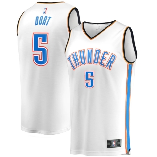 Men's Oklahoma City Thunder Luguentz Dort Fanatics Branded White Fast Break Player Jersey - Association Edition