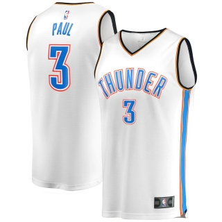 Men's Oklahoma City Thunder Chris Paul Fanatics Branded White Fast Break Replica Player Jersey - Association Edition
