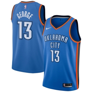 Men's Oklahoma City Thunder Paul George Nike Blue Swingman Jersey Icon Edition