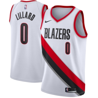 Men's Portland Trail Blazers Damian Lillard Nike White Swingman Jersey - Association Edition
