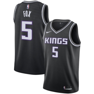 Men's Sacramento Kings De'Aaron Fox Nike Black Replica Swingman Jersey - Statement Edition