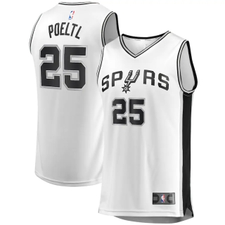Men's San Antonio Spurs Jakob Poeltl Replica Player Jersey - Association Edition