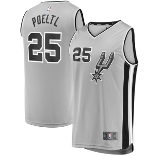 Men's San Antonio Spurs Jakob Poeltl Replica Player Jersey - Statement Edition