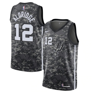 Men's San Antonio Spurs LaMarcus Aldridge Nike Black City Edition Swingman Jersey