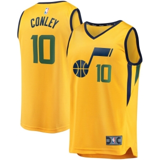 Men's Mike Conley Utah Jazz Fanatics Branded Gold Fast Break Replica Jersey - Statement Edition