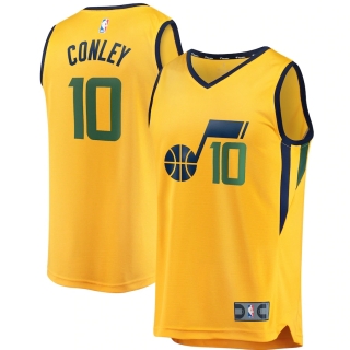 Men's Utah Jazz Mike Conley Gold Fast Break Replica Player Jersey - Statement Edition