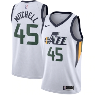 Men's Utah Jazz Donovan Mitchell Nike White Swingman Jersey - Association Edition