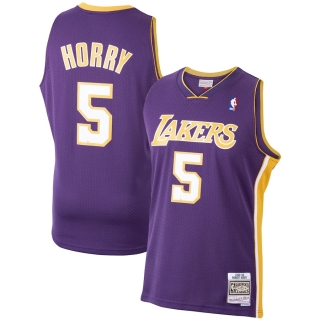 Men's Los Angeles Lakers Robert Horry Mitchell & Ness Purple 1999-2000 Hardwood Classics Swingman Player Jersey