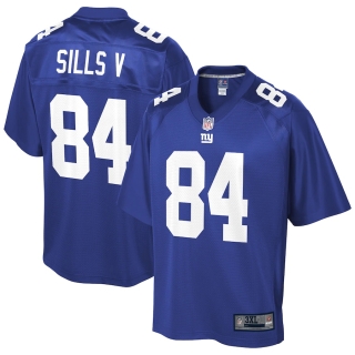 Men's New York Giants David Sills NFL Pro Line Royal Big & Tall Player Jersey