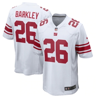 Men's New York Giants Saquon Barkley Nike White Game Jersey