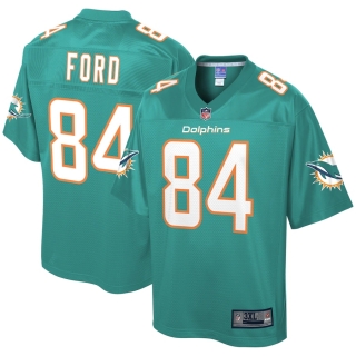 Men's Miami Dolphins Isaiah Ford NFL Pro Line Aqua Big & Tall Team Player Jersey