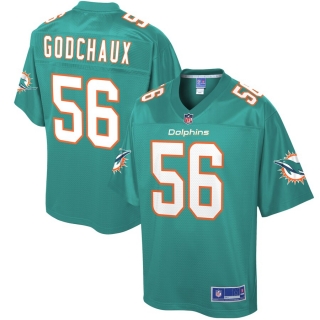 Men's Miami Dolphins Davon Godchaux NFL Pro Line Aqua Big & Tall Player Jersey